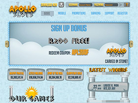 Apollo Slots Casino - Get R200.00 No Deposit Bonus