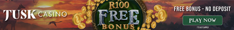 Get R100 Free at Tusk Casino