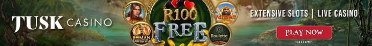 Tusk Casino is giving R100 Free to all New Players